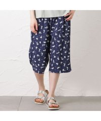 MAC HOUSE(women)/SARARI サラリ NAVY ステテコ ねこ柄 321503MH/506060393