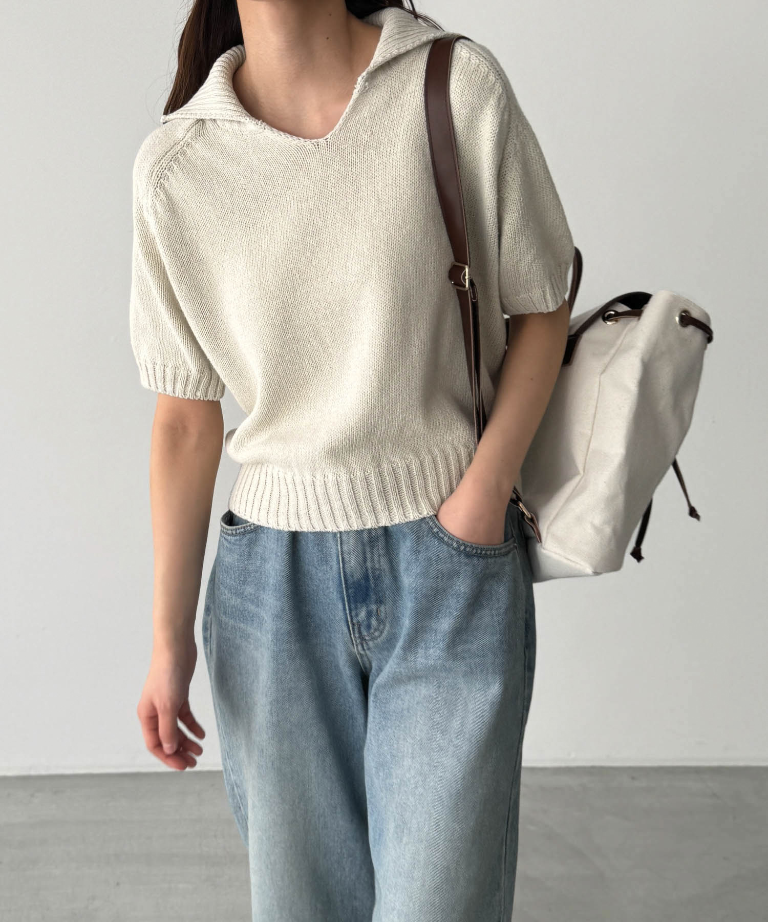 canal jean 半袖ニット 完売品 El Mar 新品正規品 キャナルジーン 半袖サマーニット mar El JEAN CANAL
