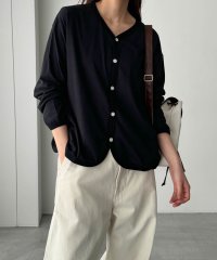 CANAL JEAN/harmonie －OrganicCotton－(アルモニ オーガニックコットン) ドロップショルダーVネックカーディガン/506066360