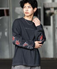 Rocky Monroe/プリントTシャツ ロンT メンズ レディース 長袖 カットソー ビッグシルエット オーバーサイズ コットン グラフィック ピグメント加工 ストリート カジュアル/506066755