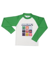 cinemacollection/マインクラフト 水着 ラッシュガード 長袖Tシャツ グリーン Minecraft カイタックファミリー キッズ 子ども ジュニア プール 海 ゲームキャラクター/506066817