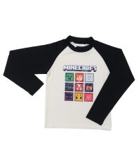 cinemacollection/マインクラフト 水着 ラッシュガード 長袖Tシャツ ブラック Minecraft カイタックファミリー キッズ 子ども ジュニア プール 海 ゲームキャラクター/506066818