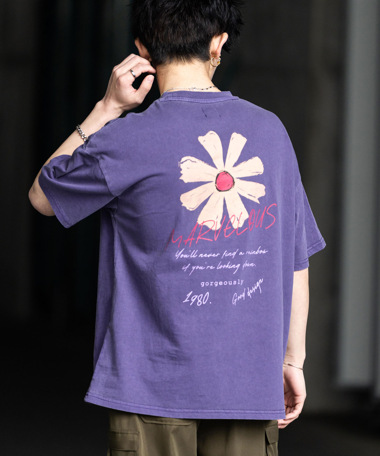 クーポン】【セール36%OFF】Tシャツ 半袖 バックプリント メンズ レディース カットソー クルーネック グラフィック FLOWER 花  ワンポイント ピグメント加工 ヴィンテージライク (506067087) | ロッキーモンロー(Rocky Monroe) - d fashion