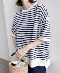 reca/サイドスリットボーダーTシャツ(R22160－v)/504773128