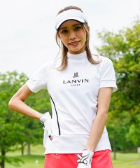 LANVIN SPORT/スパンコール刺繍モックネック半袖シャツ【吸汗/ストレッチ/UV/ECO】/505806996