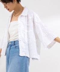 NOLLEY’S sophi/【crinkle crinkle crinkle/クリンクル クリンクル クリンクル】3D embroidery S/S shirt/506059555