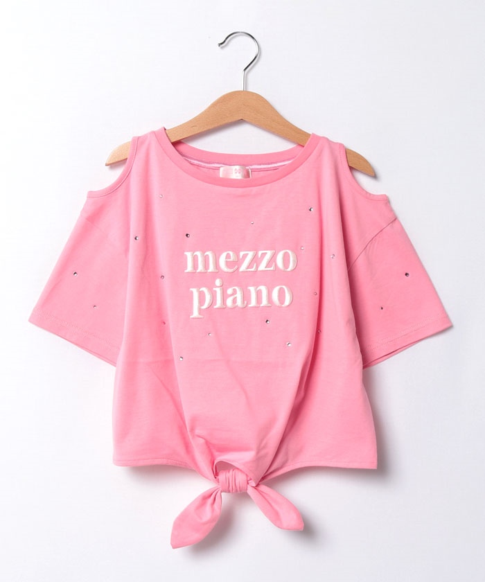 【送料無料】 30%OFF】メゾピアノ セール mezzo ライン エンボス箔ロゴ piano トップス