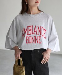 Riberry/AMBIANCEクラッシュアーチロゴラグランＴシャツ/506064151