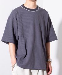 GLOSTER/【GLOSTER/グロスター】配色ステッチ ポリエステルワッフルTシャツ/506065812