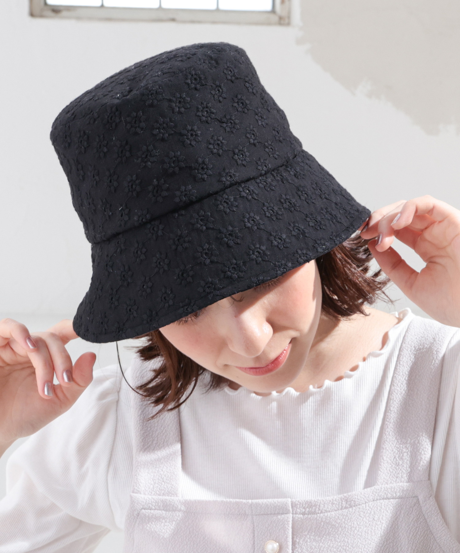 期間限定のお買い得商品 ハニーズ レース レディース ハット 帽子 バケットハット Honeys 帽子