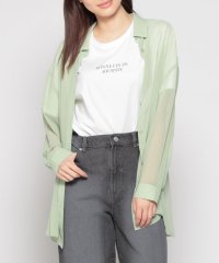 COLZA/Ｔシャツ付シアーシャツ シャツ レディース ブラウス 透け感 ゆったり 春 夏 Tシャツ セット 長袖 インナー付き セール/506066902