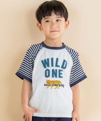 Noeil aime BeBe/ラグランボーダー切り替えタイガーTシャツ(80~130cm)/506077242