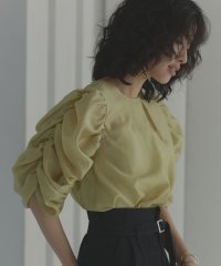 RUIRUE BOUTIQUE/ルイルエブティック RUIRUE BOUTIQUE シャーリングスリーブシアーブラウス/506077528
