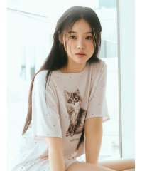 gelato pique/CATドット柄ワンポイントTシャツ/506078962