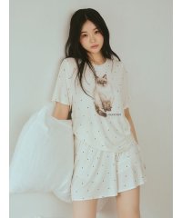 gelato pique/【ONLINE限定】CATドット柄ワンポイントTシャツ＆ショートパンツセット/506078964