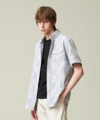 J.PRESS MENS/【クールマックス】サッカーパッチワーク シャツ/506079702