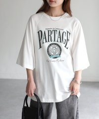 Riberry/ PARTAGEカレッジロゴラグランＴシャツ/506064153