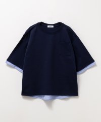 MAC HOUSE(kid's)/マックハウス Mac－House NAVY ネイビー ポンチ素材 布帛切替えプルオーバー KMH241016/506064478