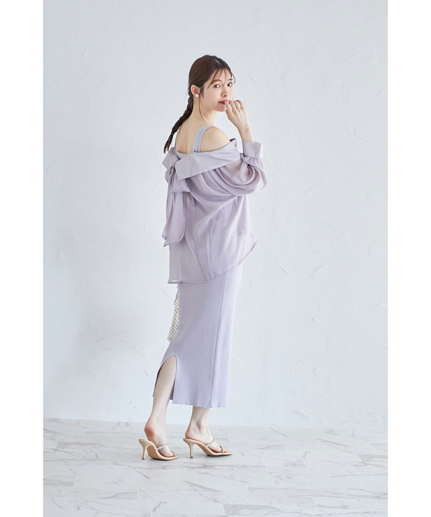 セール】トッコクローゼット tocco closet 後ろリボン付きシアー