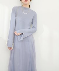 OLIVE des OLIVE/リブニット×チュールドッキングワンピース　ワンピース　ロングワンピース　オフィス　春/506067197