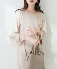 OLIVE des OLIVE/レース切替フリル袖ワンピース　ワンピース　ロングワンピース　オフィス　春/506067198