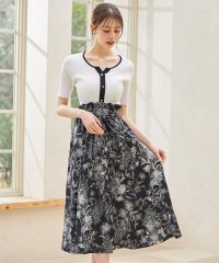 tocco closet/ウエストりぼん付きコットンライクフラワートワルドジュイプリントスカート/506078741