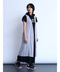 LASUD/ラシュッド LASUD プリーツドッキングロングジレ/506079826