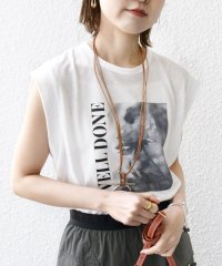 SHIPS WOMEN/《予約》*【SHIPS別注】81BRANCA:ノースリーブ シアー フォト TEE ◆/506080042