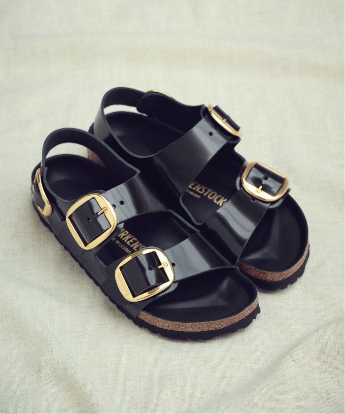 見逃し厳禁！おトクな BIRKENSTOCK ミラノ ビッグバックル ブラック 23cm 靴