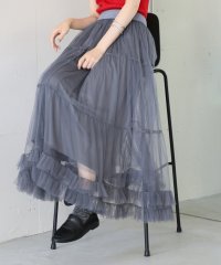 MAISON BREEZE reveur/メゾンブリーズレヴール MAISON BREEZE reveur チュールスカート ギャザー ロングスカート シアー ティアード フレアスカート Aライン/506080061