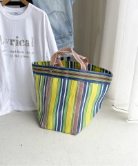 JOURNAL STANDARD relume/【Pasand/パサンド】 MULTI STRIPE MESH WIDE TOTE BAG：バッグ/506080144