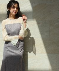 PourVous/プールヴー PourVous ミモレ丈&袖ありフォーマルギャザーセレモニー結婚式パーティードレス フォーマル ワンピース パーティードレス 20代 30代 40/506080448