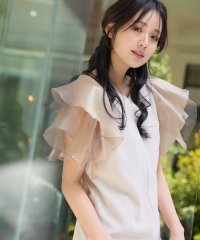PourVous/プールヴー PourVous 結婚式パーティードレスオーガンジーミモレ丈&ノースリーブセレモニーフォーマル フォーマル ワンピース パーティードレス 20代 3/506080452