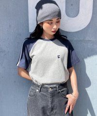 Chillfar/ラインスリーブ刺繍Tシャツ/506080652