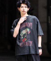 Rocky Monroe/プリントTシャツ 半袖 メンズ レディース カットソー ビッグシルエット オーバーサイズ クールネック スカル イーグル ラビット ハンド 蜘蛛 ロゴ カジュア/506080704