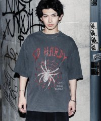 Rocky Monroe/プリントTシャツ 半袖 メンズ レディース カットソー ビッグシルエット オーバーサイズ クールネック スカル イーグル ラビット ハンド 蜘蛛 ロゴ カジュア/506080704