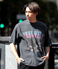 CavariA/CavariA ピグメント加工ロック半袖Tシャツ/506080723