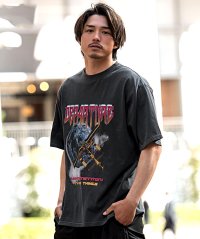 CavariA/CavariA ピグメント加工ロック半袖Tシャツ/506080723