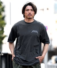 CavariA/CavariA ピグメント加工ロック半袖Tシャツ/506080723