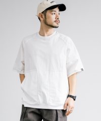 Rocky Monroe/Tシャツ 半袖 カットソー メンズ レディース オーバーサイズ ビッグシルエット ラグラン ルーズ リラックス ゆったり ストレッチ 布帛 サイドポケット クル/506081069