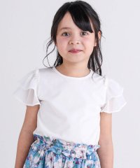 Tartine et Chocolat/袖フリルパールブレード付きソフトベア天竺半袖Tシャツ(90~140cm)/506081693