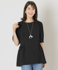 TO BE CHIC/2WAYストレッチバンピー チュニックブラウス/506062504