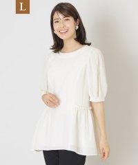 TO BE CHIC(L SIZE)/【L】2WAYストレッチバンピー チュニックブラウス/506062522