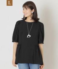 TO BE CHIC(L SIZE)/【L】2WAYストレッチバンピー チュニックブラウス/506062522