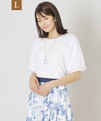 TO BE CHIC(L SIZE)/【L】シルケットポンチ袖チュール プルオーバーカットソー/506062528