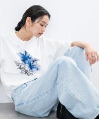 JUNRed/フラワーデコオーバーTシャツ/506079037