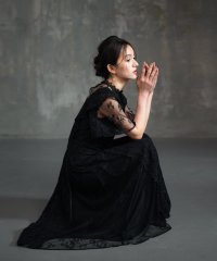 DRESS+/ドレスプラス DRESS+ レースワンピース ロングフレアワンピース 総レース/506081254