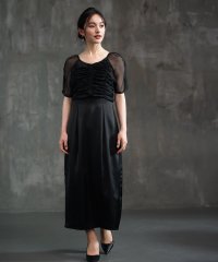 DRESS+/ドレスプラス DRESS+ ワンピース ドレス 結婚式 異素材ドッキング/506081258