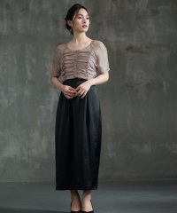 DRESS+/ワンピース ドレス 結婚式 異素材ドッキング/506081258