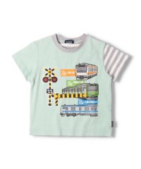 moujonjon/【子供服】 moujonjon (ムージョンジョン) 在来線電車踏切仕掛け半袖Tシャツ90cm～130cm F32810/506082313